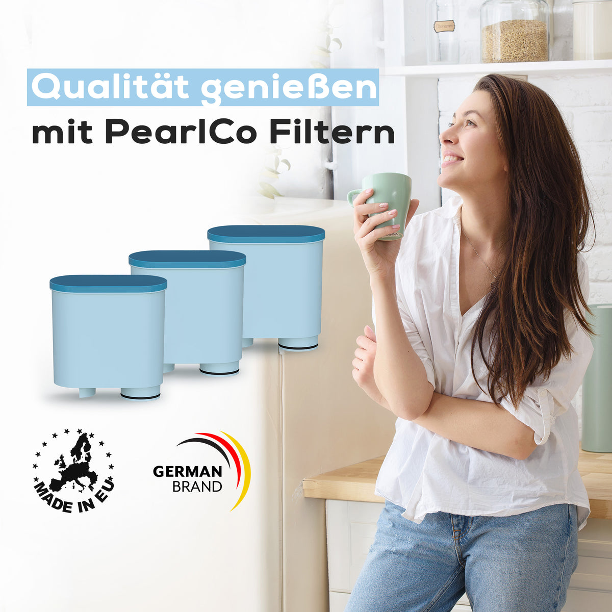 Clear Wasserfilter für Philips & Saeco Kaffeemaschinen komp. mit AquaClean CA6903 - Pack 06