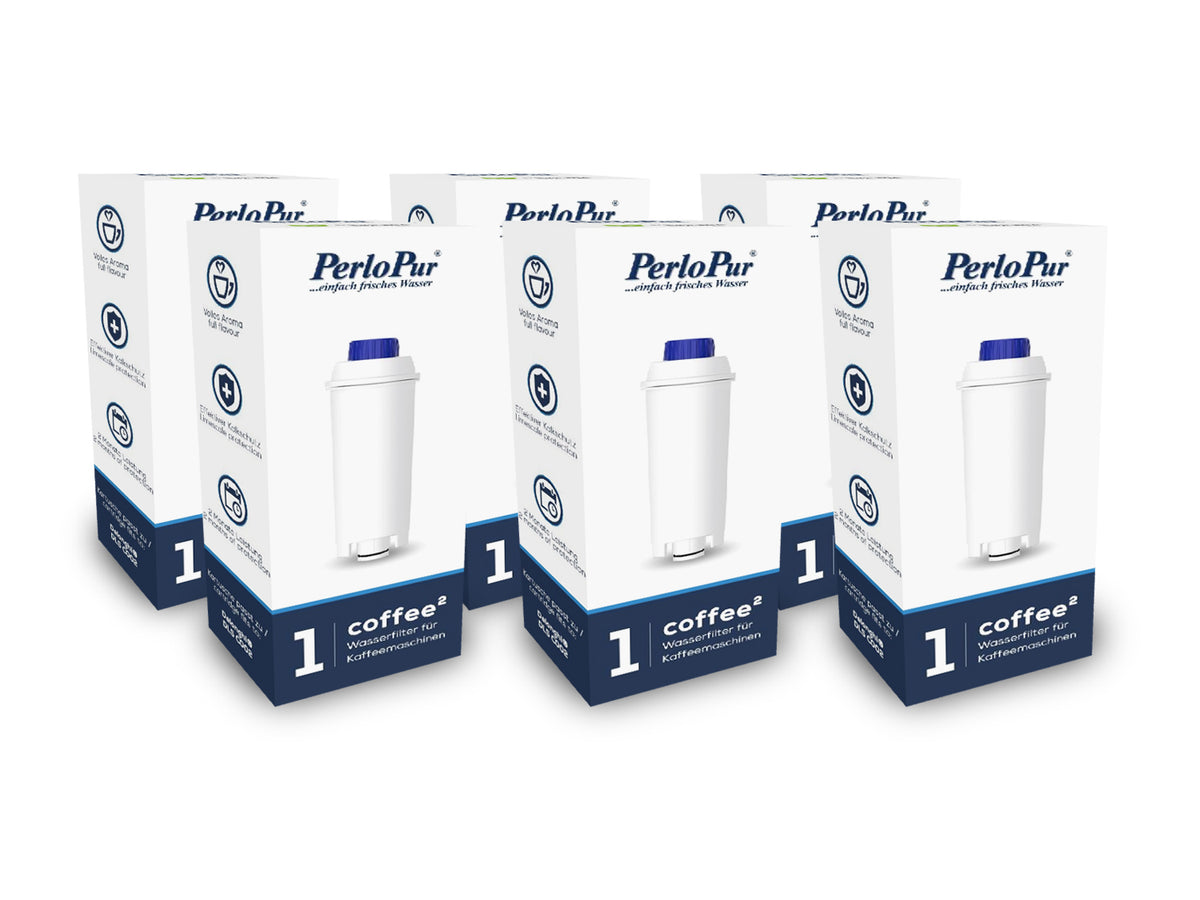 Coffee² Wasserfilter für Kaffeemaschinen Delonghi Filter DLSC002 - Pack 06