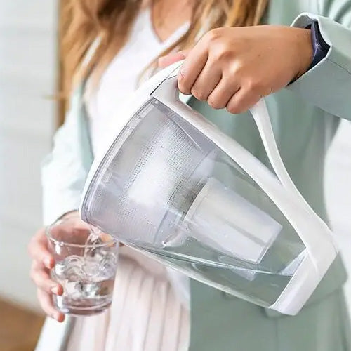 Glas-Wasserfilter inkl. 12 Filterkartuschen