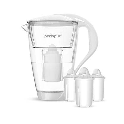 Glas-Wasserfilter inkl. 3 Filterkartuschen
