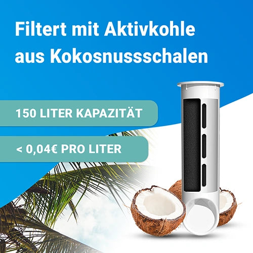 Trinkflasche SOLID mit Filter 0,7l