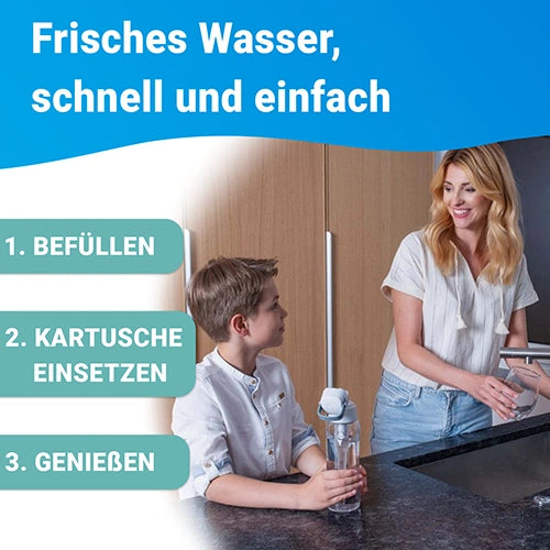 Trinkflasche SOLID mit Filter 0,7l