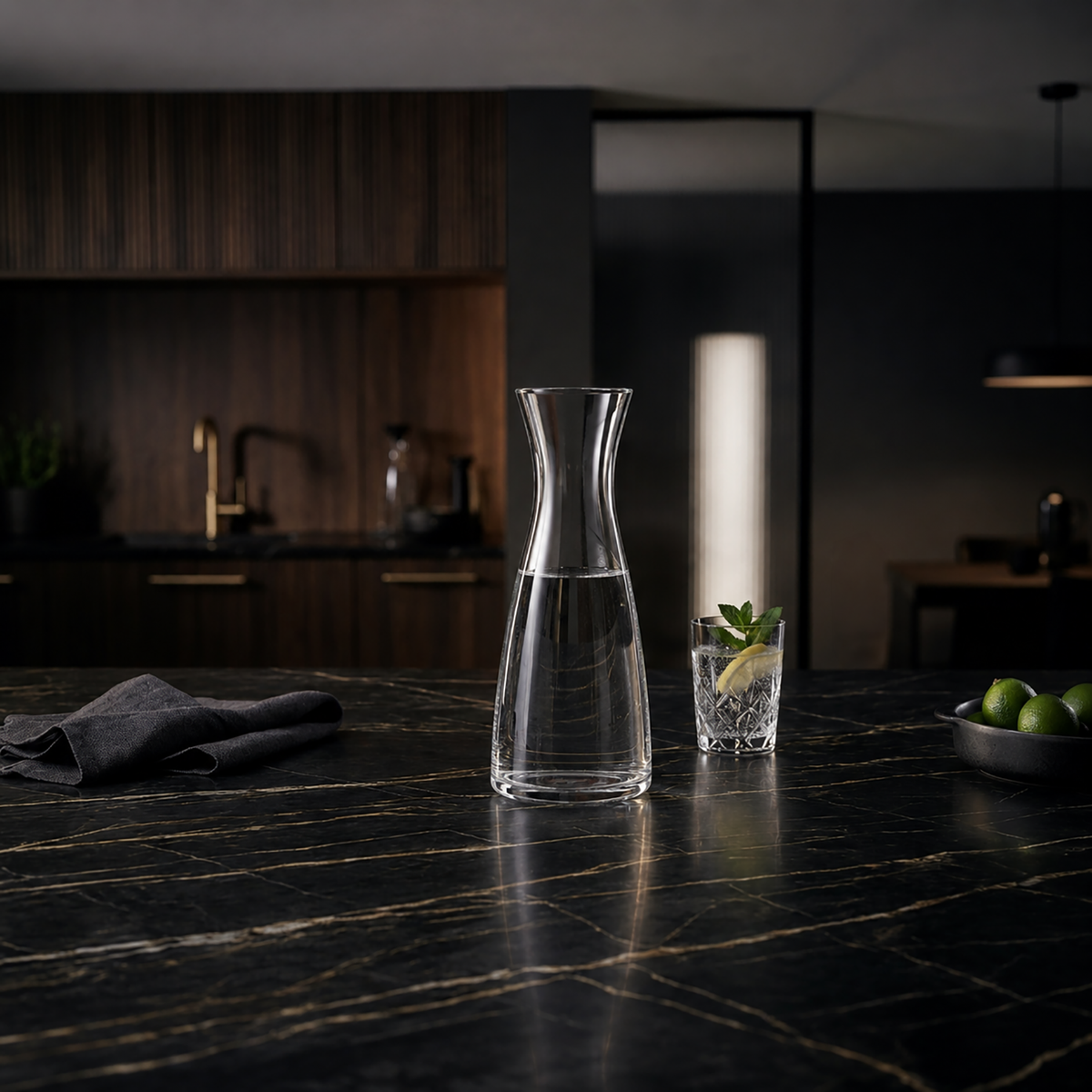 Glaskaraffe 0,8l oder 1,3l Wasserkaraffe Glas