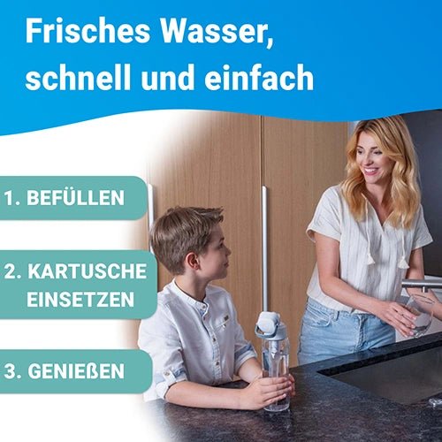 Trinkflasche SOLID mit Filter 0,7l Starterpack - paarlco.com